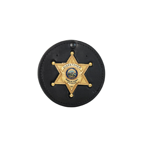 3.75” Circle Recessed Badge Holder With Clip