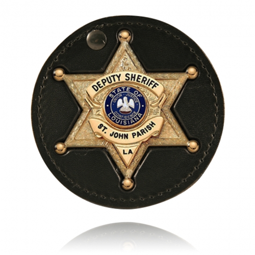 3.75” Circle Recessed Badge Holder With Clip