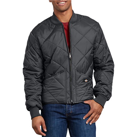 Diamond Quilted Nylon Jacket