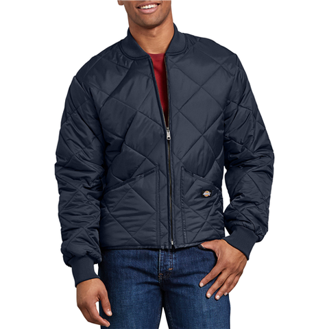 Diamond Quilted Nylon Jacket