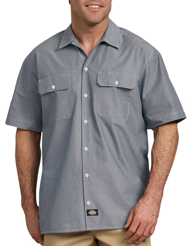 Relaxed Fit Short Sleeve Chambray Shirt