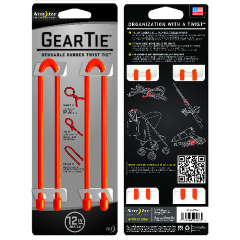 Gear Tie Reusable Rubber Twist Tie