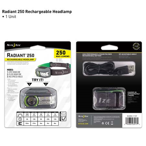 Radiant 250 Rechargeable Headlamp