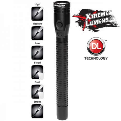 Metal Full-size Dual-light Flashlight - Rechargeable