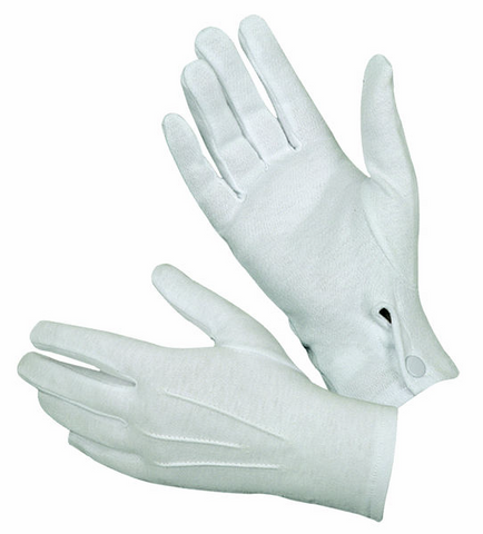 White Cotton Parade Gloves